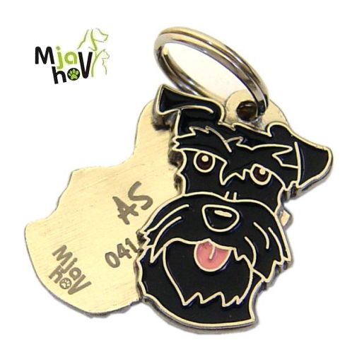 id-tegn-indgraverede-schnauzer-sort.jpg Personlige hundetegn MjavHov - indgraverede hundetegn online